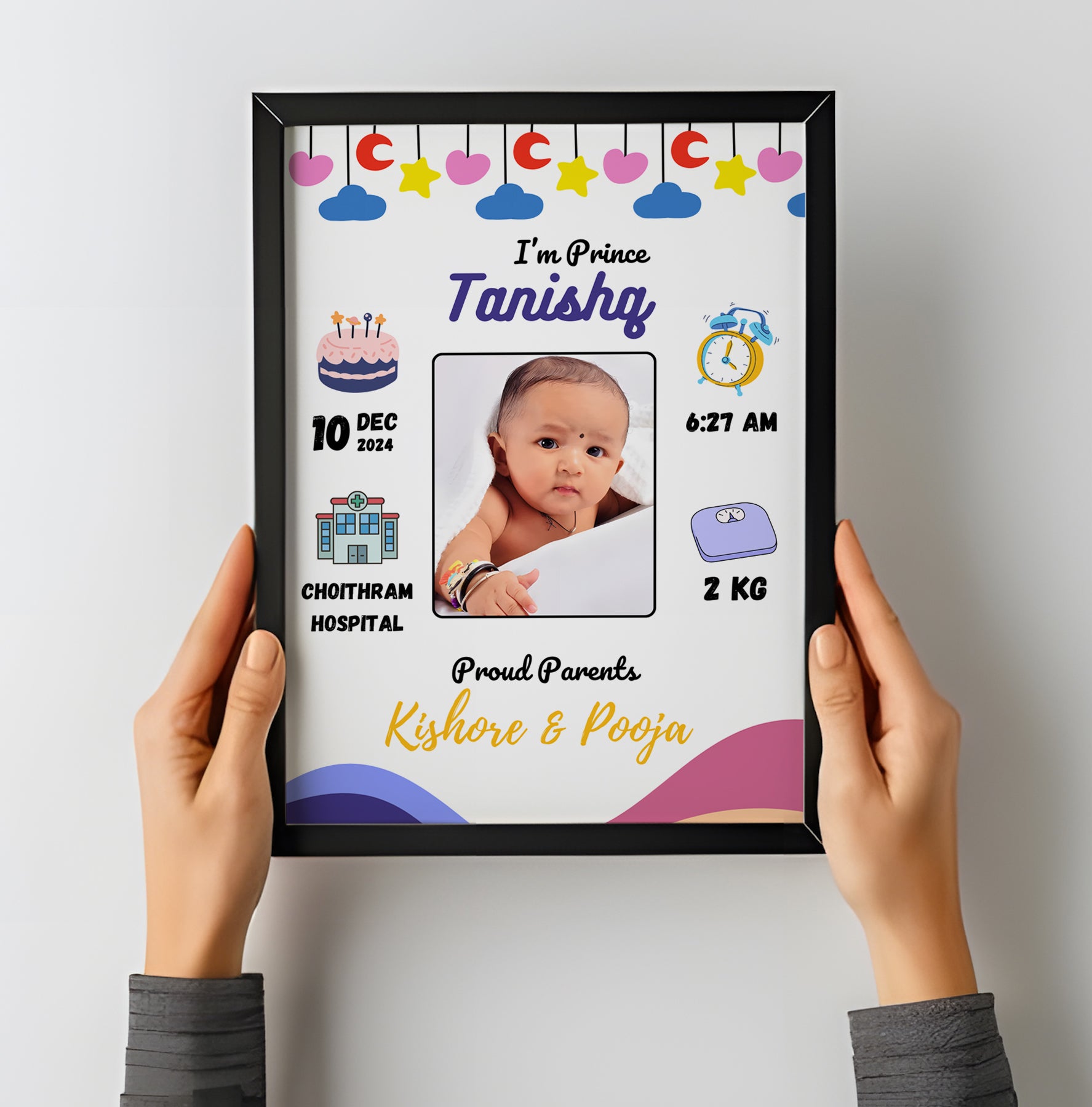 Baby Birth Frame - Design 1 – InstaFrame