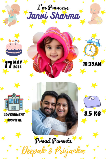 Baby Birth Frame - Design 2