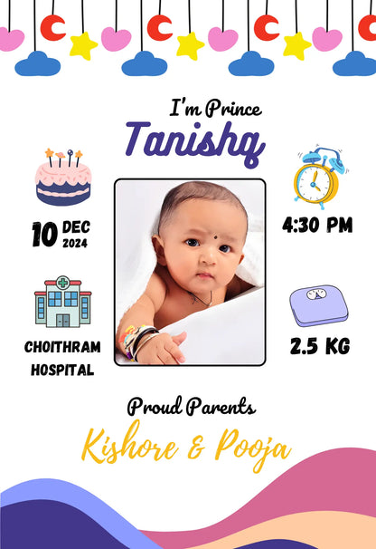 Baby Birth Frame - Design 1